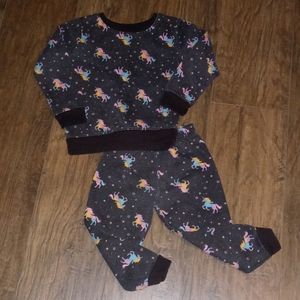 Garanimals 2 piece girls matching sweatsuit set black size 4T.